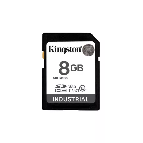 Kingston Technology Industrial, 8 GB, SDXC, Class 10, UHS-I, 100 MB/s, 80 MB/s
