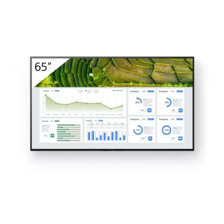 Sony FW-65BZ30L, Laposképernyős digitális reklámtábla, 165,1 cm (65"), LCD, 3840 x 2160 pixelek, Wi-Fi, 24/7