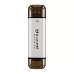   Transcend ESD310, 1 TB, USB Type-A / USB Type-C, 1050 MB/s, 10 Gbit/s, Ezüst