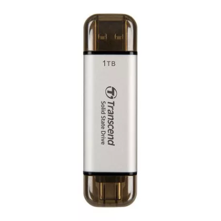 Transcend ESD310, 1 TB, USB Type-A / USB Type-C, 1050 MB/s, 10 Gbit/s, Ezüst