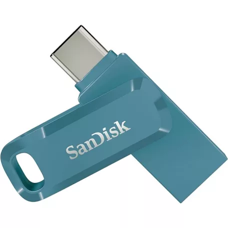 SanDisk Ultra Dual Drive Go USB 64GB, 64 GB, USB Type-A / USB Type-C, 3.2 Gen 1 (3.1 Gen 1), 150 MB/s, Forgó, Kék