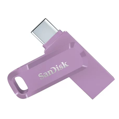 SanDisk Ultra Dual Drive Go USB 128GB, 128 GB, USB Type-A / USB Type-C, 3.2 Gen 1 (3.1 Gen 1), 400 MB/s, Forgó, Levendula