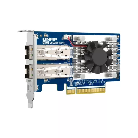 QNAP QXG-25G2SF-E810, Belső, Vezetékes, PCI Express, Rost, 25000 Mbit/s, Zöld