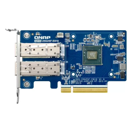 QNAP QXG-25G2SF-E810, Belső, Vezetékes, PCI Express, Rost, 25000 Mbit/s, Zöld