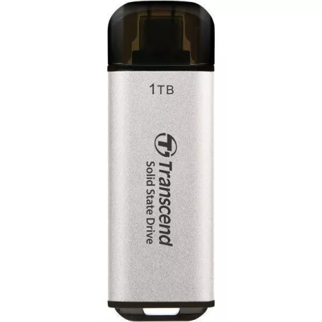 Transcend ESD300, 1 TB, USB C-típus, 1050 MB/s, 10 Gbit/s, Ezüst