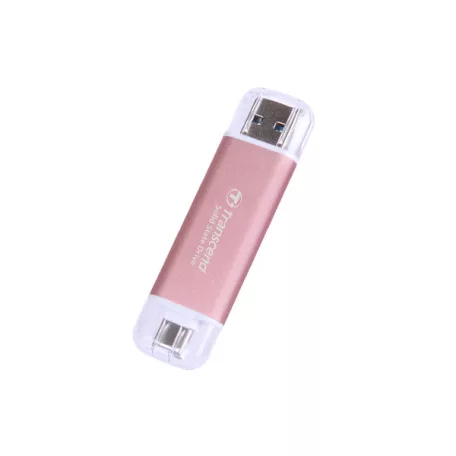 Transcend ESD310, 512 GB, A-típusú USB-től C-típusú USB-hez, 3.2 Gen 2 (3.1 Gen 2), 10 Gbit/s, Jelszavas védelem, Rózsaszín