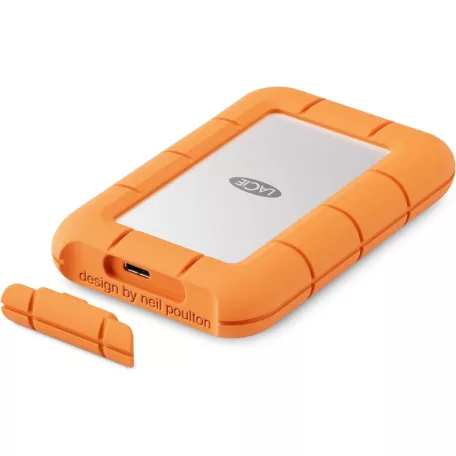 LaCie STMF4000400, 4 TB, USB C-típus, USB 3.2 Gen 2x2, 2000 MB/s, 20 Gbit/s, Szürke, Narancssárga
