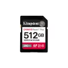 Kingston Technology Canvas React Plus, 512 GB, SDXC, Class 10, UHS-II, 280 MB/s, 150 MB/s