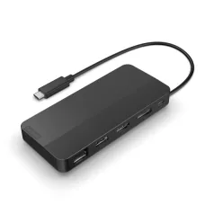   Lenovo 40B90100EU, Vezetékes, USB 3.2 Gen 1 (3.1 Gen 1) Type-C, 1000 Mbit/s, Fekete, Eclipse Black, 4K Ultra HD