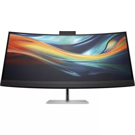 HP Series 7 Pro 39.7 inch 5K2K Conferencing Monitor-740pm, 100,8 cm (39.7"), 5120 x 2160 pixelek, WUHD, LCD, 5 ms, Fekete, Ezüst