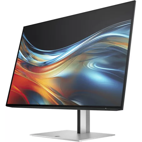 HP Series 7 Pro 24 inch WUXGA Monitor - 724pn, 61 cm (24"), 1920 x 1200 pixelek, WUXGA, LCD, 5 ms, Fekete, Ezüst