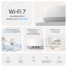 TP-Link DECO BE25(1-PACK), Fehér, Belső, Mesh rendszer, Kétsávos (2,4 GHz / 5 GHz), Wi-Fi 7 (802.11be), 2882 Mbit/s