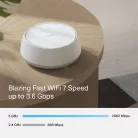 TP-Link DECO BE25(1-PACK), Fehér, Belső, Mesh rendszer, Kétsávos (2,4 GHz / 5 GHz), Wi-Fi 7 (802.11be), 2882 Mbit/s