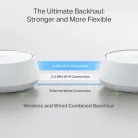 TP-Link DECO BE25(1-PACK), Fehér, Belső, Mesh rendszer, Kétsávos (2,4 GHz / 5 GHz), Wi-Fi 7 (802.11be), 2882 Mbit/s