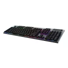 Logitech G G915 X LIGHTSPEED, Vezetékes és vezeték nélküli, RF vezeték nélküli + Bluetooth, Mechanikus billentyűkapcsoló, QWERTY, LED, Fekete