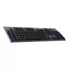 Logitech G G915 X LIGHTSPEED, Vezetékes és vezeték nélküli, RF vezeték nélküli + Bluetooth, Mechanikus billentyűkapcsoló, QWERTY, LED, Fekete