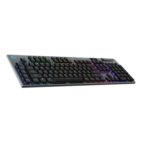 Logitech G G915 X LIGHTSPEED, Vezetékes és vezeték nélküli, RF vezeték nélküli + Bluetooth, Mechanikus billentyűkapcsoló, QWERTY, LED, Fekete
