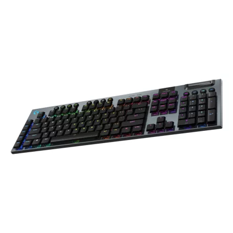 Logitech G G915 X LIGHTSPEED, Vezetékes és vezeték nélküli, RF vezeték nélküli + Bluetooth, Mechanikus billentyűkapcsoló, QWERTY, LED, Fekete