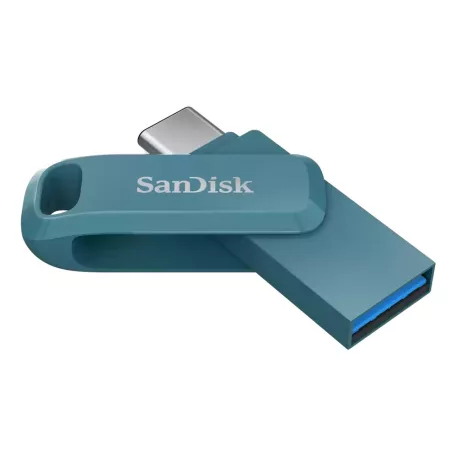 SanDisk Ultra Dual Drive Go, 512 GB, USB C-típus, 3.2 Gen 1 (3.1 Gen 1), 400 MB/s, Forgó, Türkizkék