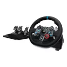 Logitech G 991-000539, Kormánykerék + pedálok + fejhallgató, PC, PlayStation 4, PlayStation 5, Playstation 3, 900°, Vezetékes, USB, Alumínium, Fekete