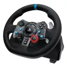 Logitech G 991-000539, Kormánykerék + pedálok + fejhallgató, PC, PlayStation 4, PlayStation 5, Playstation 3, 900°, Vezetékes, USB, Alumínium, Fekete