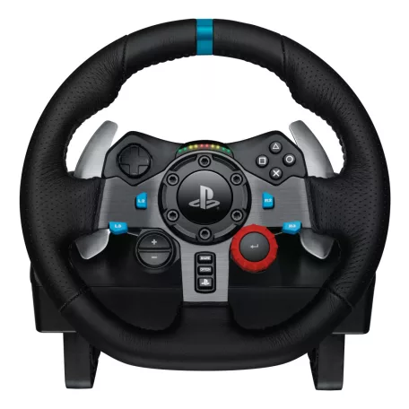 Logitech G 991-000539, Kormánykerék + pedálok + fejhallgató, PC, PlayStation 4, PlayStation 5, Playstation 3, 900°, Vezetékes, USB, Alumínium, Fekete