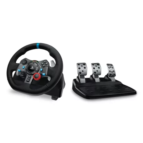 Logitech G 991-000539, Kormánykerék + pedálok + fejhallgató, PC, PlayStation 4, PlayStation 5, Playstation 3, 900°, Vezetékes, USB, Alumínium, Fekete