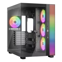   be quiet! LIGHT BASE 600 LX Black, Midi Tower, PC, Fekete, ATX, Micro ATX, Mini-ITX, Akrilnitril-butadiénsztirol (ABS), Üveg, SGCC, Játék