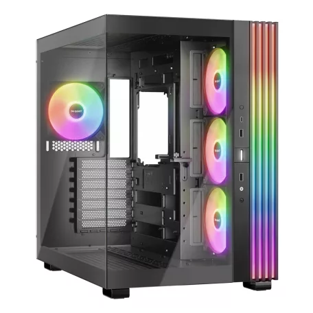 be quiet! LIGHT BASE 600 LX Black, Midi Tower, PC, Fekete, ATX, Micro ATX, Mini-ITX, Akrilnitril-butadiénsztirol (ABS), Üveg, SGCC, Játék