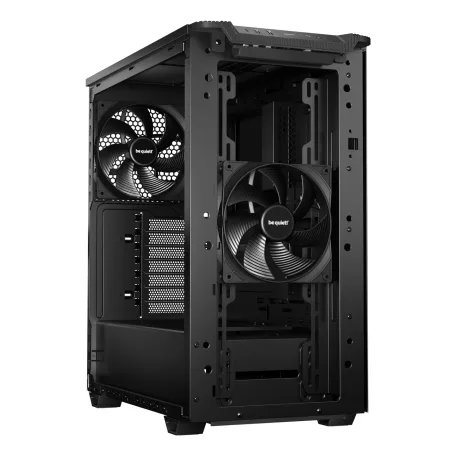 be quiet! PURE BASE 501 Black, Midi Tower, PC, Fekete, ATX, Micro ATX, Mini-ITX, Akrilnitril-butadiénsztirol (ABS), Acél, Játék