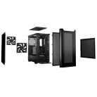 be quiet! PURE BASE 501 Airflow Black, Midi Tower, PC, Fekete, ATX, Micro ATX, Mini-ITX, Akrilnitril-butadiénsztirol (ABS), Acél, Játék