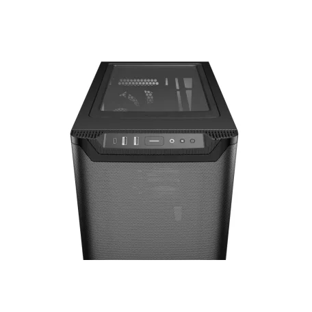 be quiet! PURE BASE 501 Airflow Black, Midi Tower, PC, Fekete, ATX, Micro ATX, Mini-ITX, Akrilnitril-butadiénsztirol (ABS), Acél, Játék