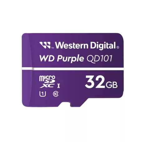 Western Digital WD Purple SC QD101, 32 GB, MicroSDHC, Class 10, Class 1 (U1), Lila