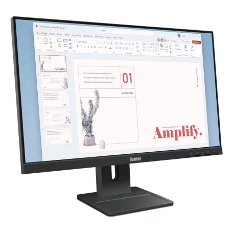 Lenovo ThinkVision E24-40, 60,5 cm (23.8"), 1920 x 1080 pixelek, Full HD, LCD, 6 ms, Fekete