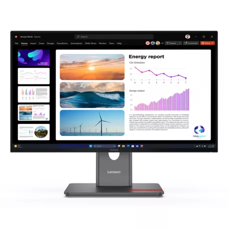 Lenovo ThinkVision P24Q-40, 60,5 cm (23.8"), 2560 x 1440 pixelek, Quad HD, LCD, 6 ms, Fekete