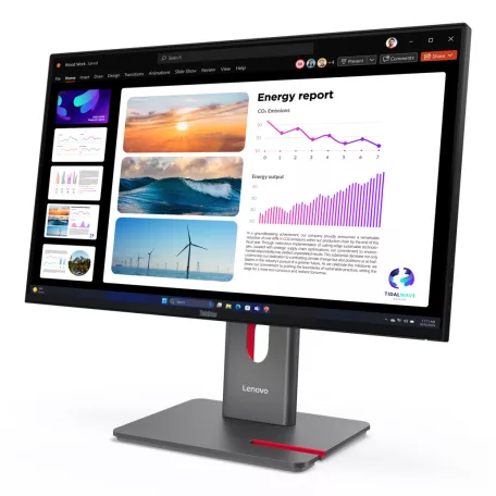 Lenovo ThinkVision P24Q-40, 60,5 cm (23.8"), 2560 x 1440 pixelek, Quad HD, LCD, 6 ms, Fekete