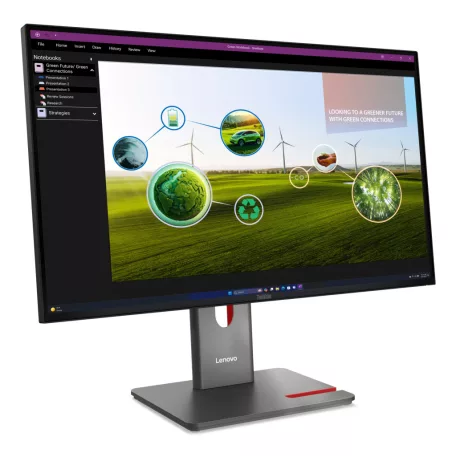 Lenovo ThinkVision P27Q-40, 68,6 cm (27"), 2560 x 1440 pixelek, Quad HD, LED, 6 ms, Fekete