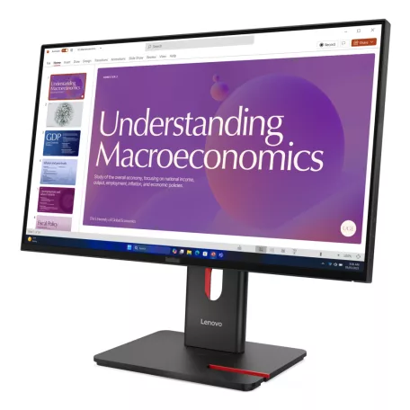 Lenovo ThinkVision T24D-40, 60,5 cm (23.8"), 1920 x 1080 pixelek, Full HD, LCD, 6 ms, Fekete