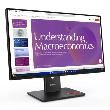 Lenovo ThinkVision T24D-40, 60,5 cm (23.8"), 1920 x 1080 pixelek, Full HD, LCD, 6 ms, Fekete