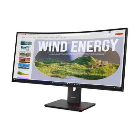 Lenovo ThinkVision T34WD-40, 86,4 cm (34"), 3440 x 1440 pixelek, Wide Quad HD, LED, 6 ms, Fekete