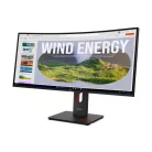 Lenovo ThinkVision T34WD-40, 86,4 cm (34"), 3440 x 1440 pixelek, Wide Quad HD, LED, 6 ms, Fekete
