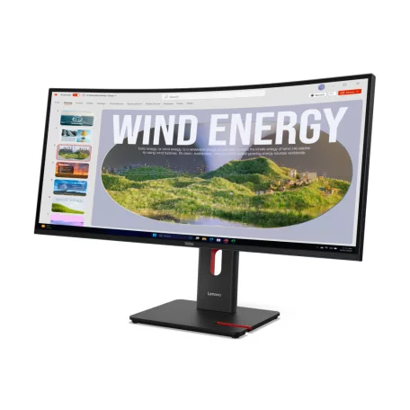 Lenovo ThinkVision T34WD-40, 86,4 cm (34"), 3440 x 1440 pixelek, Wide Quad HD, LED, 6 ms, Fekete