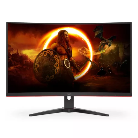 AOC G2 C32G2ZE/BK, 80 cm (31.5"), 1920 x 1080 pixelek, Full HD, LED, 4 ms, Fekete, Vörös
