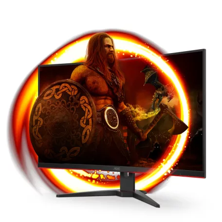 AOC G2 C32G2ZE/BK, 80 cm (31.5"), 1920 x 1080 pixelek, Full HD, LED, 4 ms, Fekete, Vörös