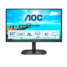   AOC B2 22B2H/EU, 54,6 cm (21.5"), 1920 x 1080 pixelek, Full HD, LED, 4 ms, Fekete