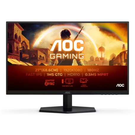 AOC G4 27G42E, 68,6 cm (27"), 1920 x 1080 pixelek, Full HD, LCD, 1 ms, Fekete