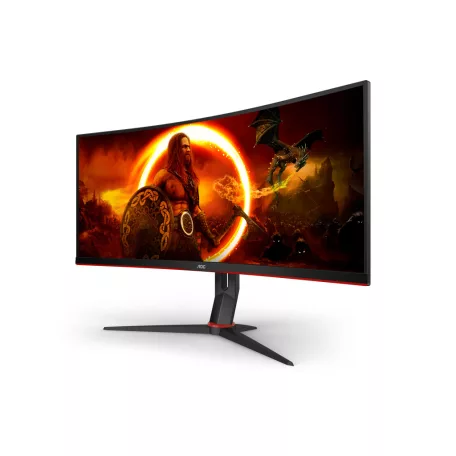 AOC G2 CU34G2XP, 86,4 cm (34"), 3440 x 1440 pixelek, UltraWide Quad HD, LED, 5 ms, Fekete, Vörös