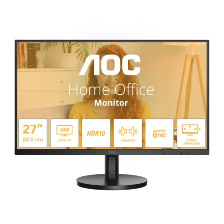 AOC B3 U27B3A, 68,6 cm (27"), 3840 x 2160 pixelek, 4K Ultra HD, LCD, 4 ms, Fekete