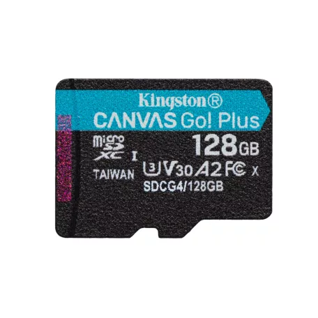 Kingston Technology Canvas Go! Plus, 128 GB, MicroSD, Class 10, UHS-I, 200 MB/s, 100 MB/s