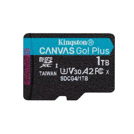 Kingston Technology Canvas Go! Plus, 1 TB, MicroSD, Class 10, UHS-I, 200 MB/s, 160 MB/s